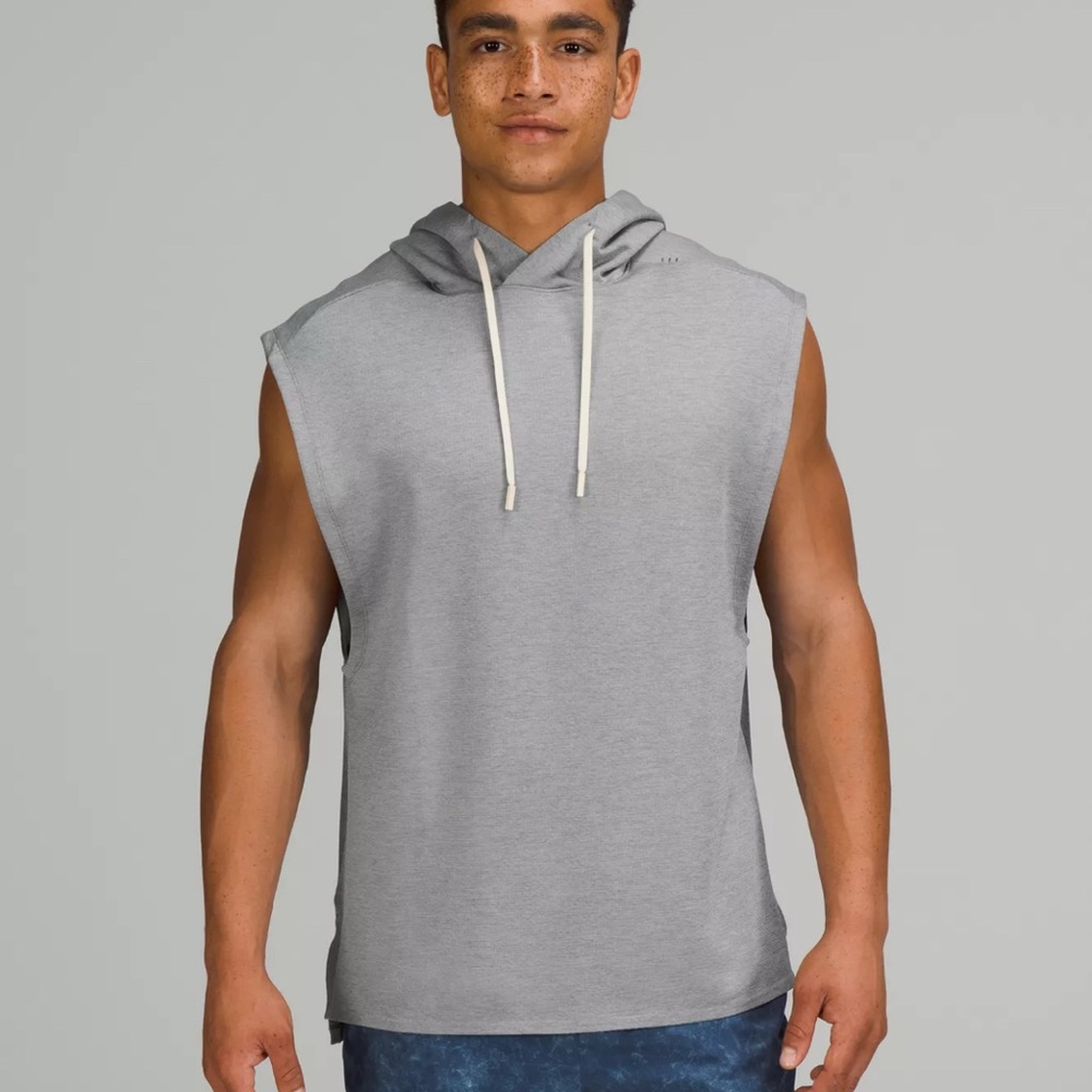 lululemon athletica Gray Sleeveless Hoodie Sweater